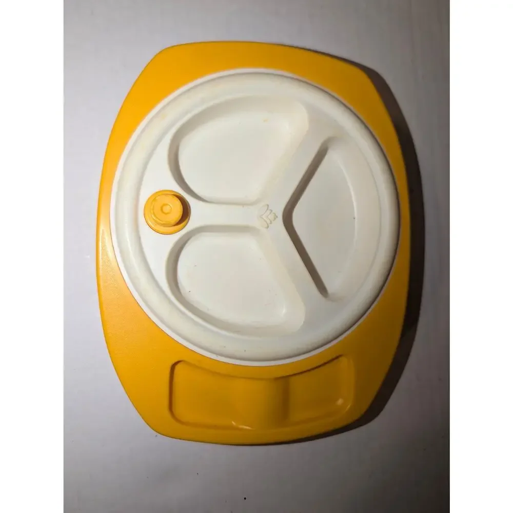 Vintage Fisher Price Baby Warming Dish Divided Plate Fun With Food